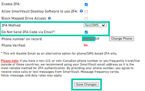 GV - Settings 2fa save changes.png