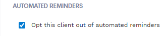 Step 2: Opt out checkbox