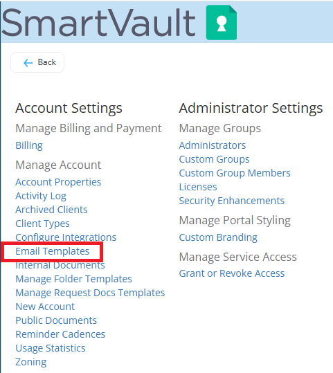 Step 2: Email Templates