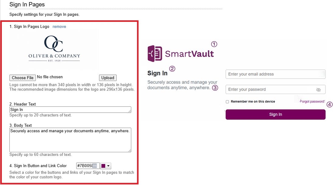 Masthead Logo section newly visible below Sign In Logo after using the keyboard shortcut