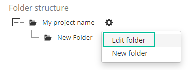 Edit folder structure menu image. See information above