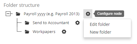 configure Folder structure edit menu image