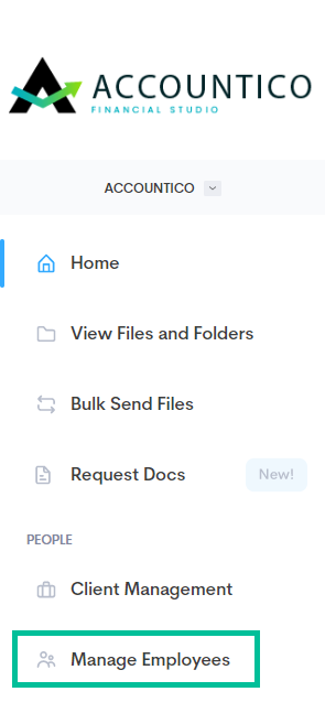 Image of the navigation sidebar. See information above