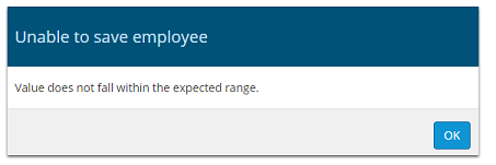 Image of the error message in the portal. See information above
