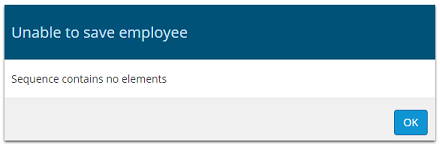 Image of the error message in the portal. See information above