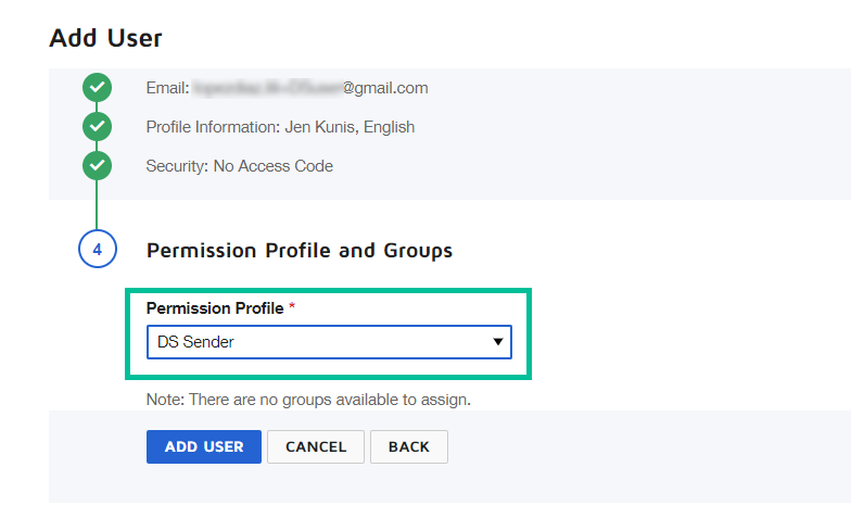 Image of permission profile and groups. See information above
